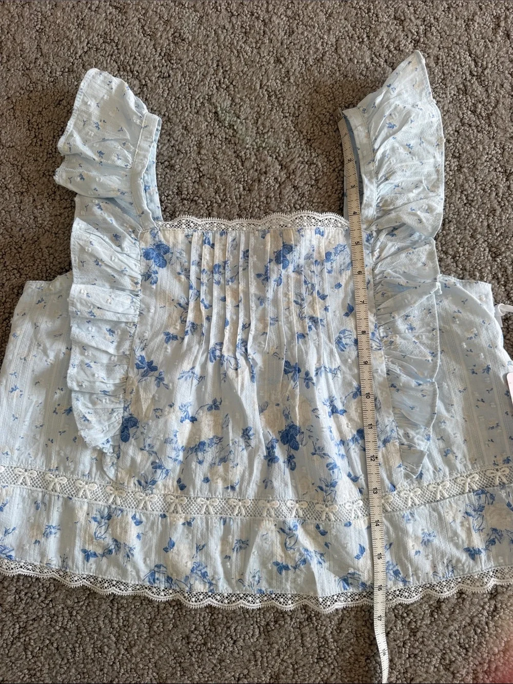 LoveShackFancy Ruffle Tank & Tiered Skirt Set Cottagecore Floral Bundle Girls 14